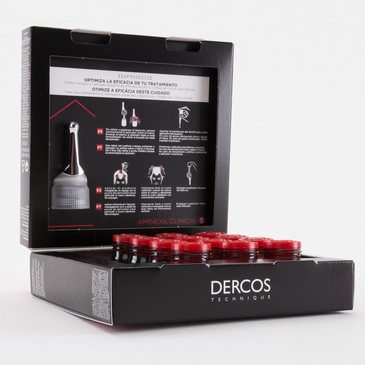 Dercos Aminexil Clinical 5 Ampolletas Hombre 12Ds