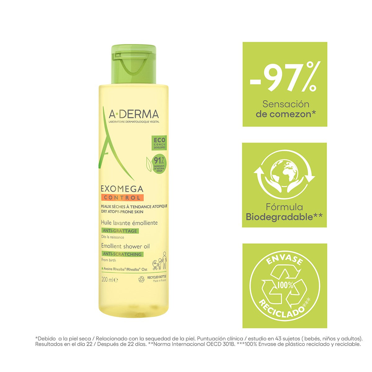 Exomega Control Aceite De Ducha 200 Ml