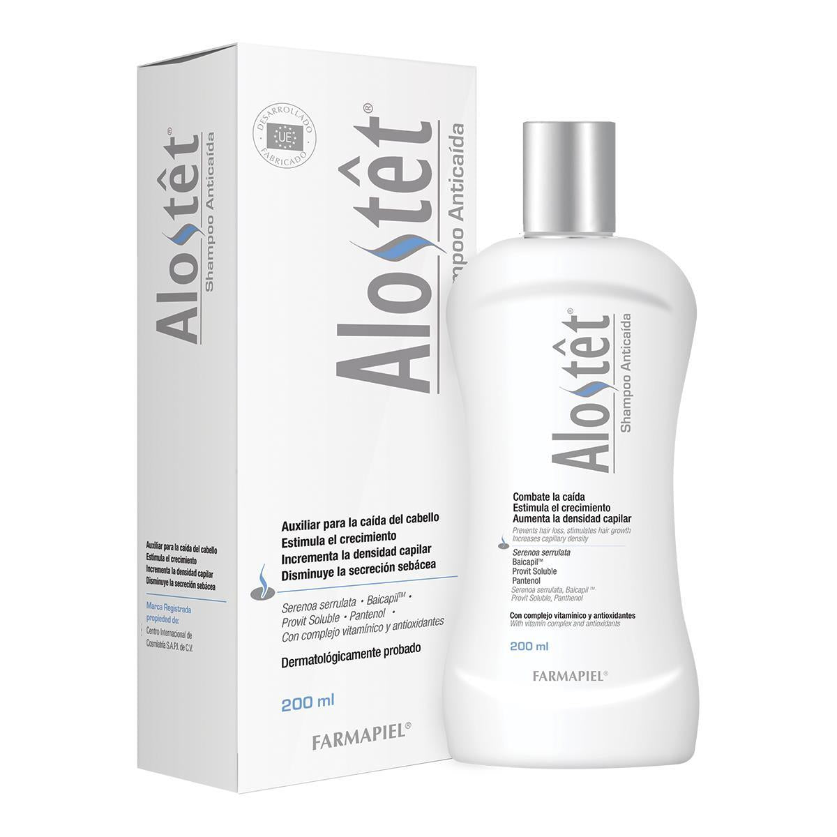 Alostet Shampoo Anticaida Caja Con Frasco De 200 Ml