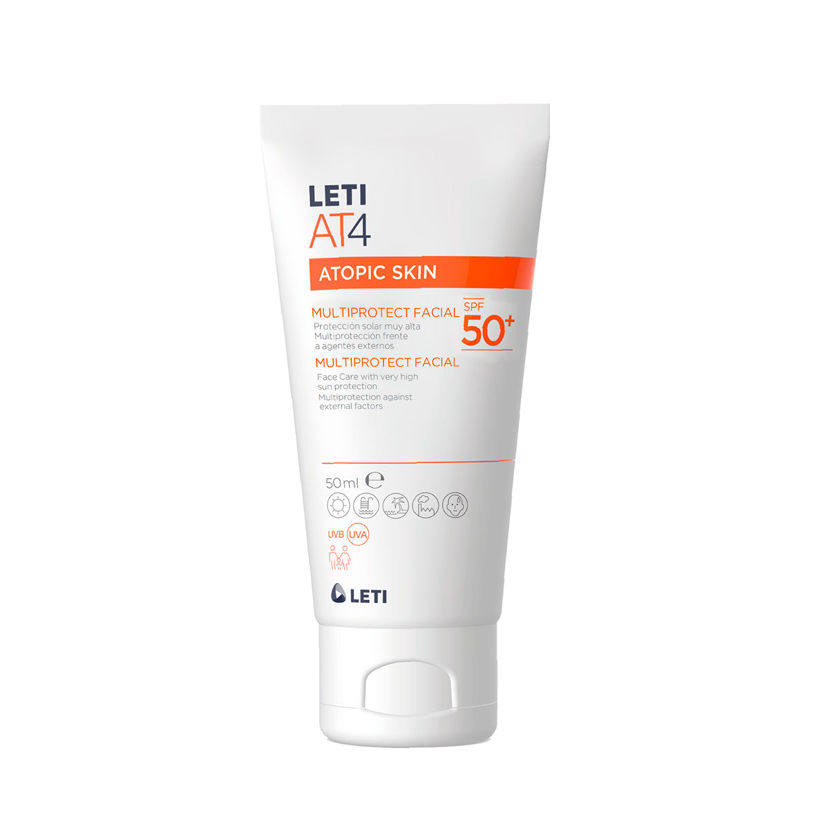Leti At4 Multiprotect Crema Facial Fps 50+ C/50 M