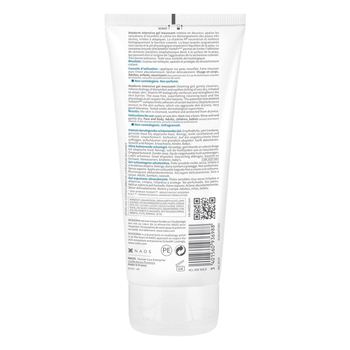 Atoderm Intensive Gel Moussant 200 Ml