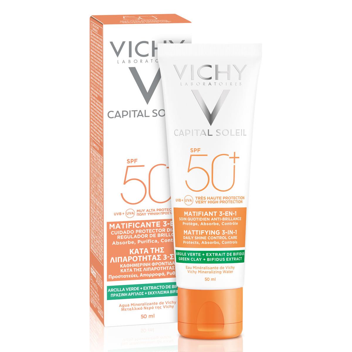Capital Soleil Matificante 3 En 1 Fps50+ 50Ml