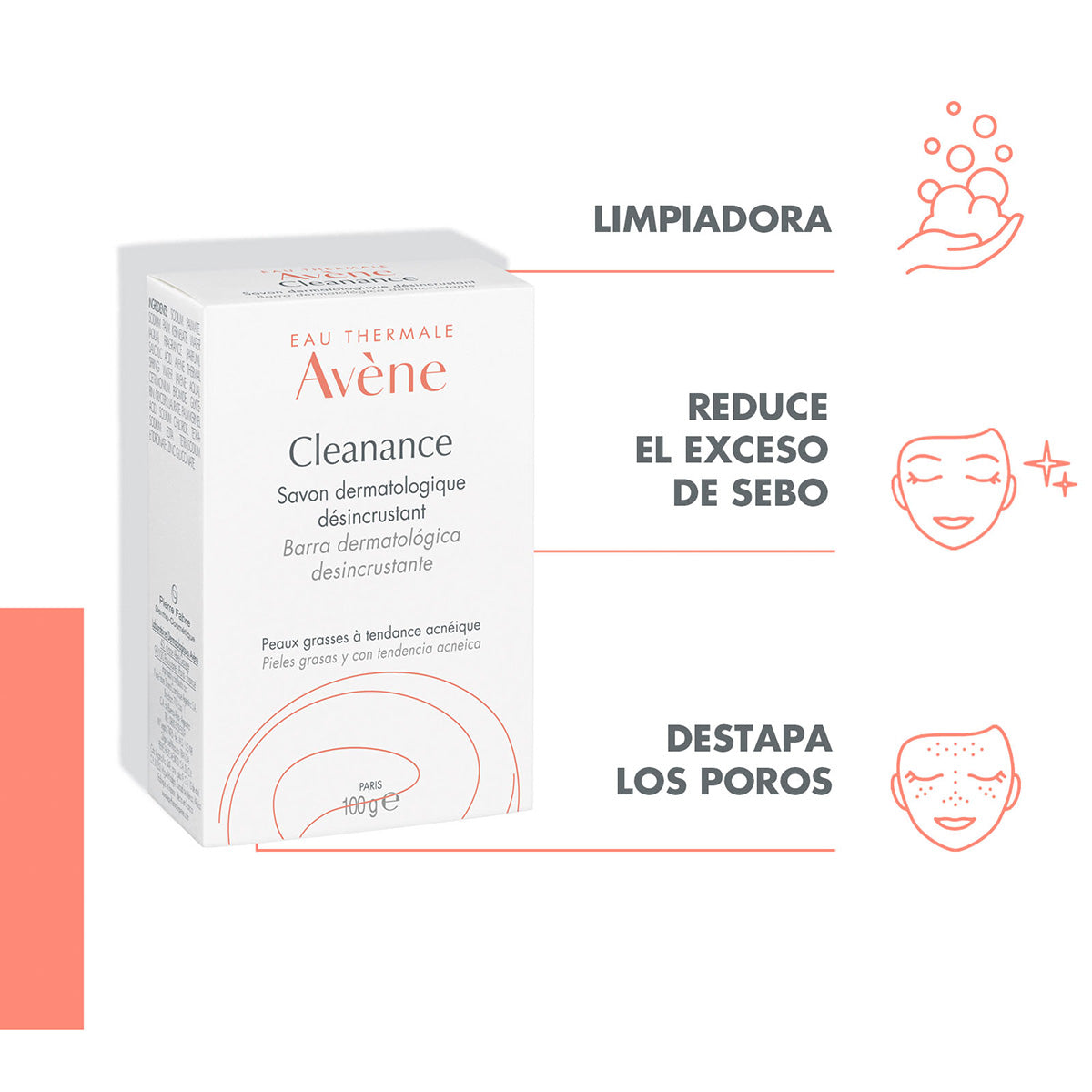 Cleanance Barra Dermatológica Desincrustante 100 Gr