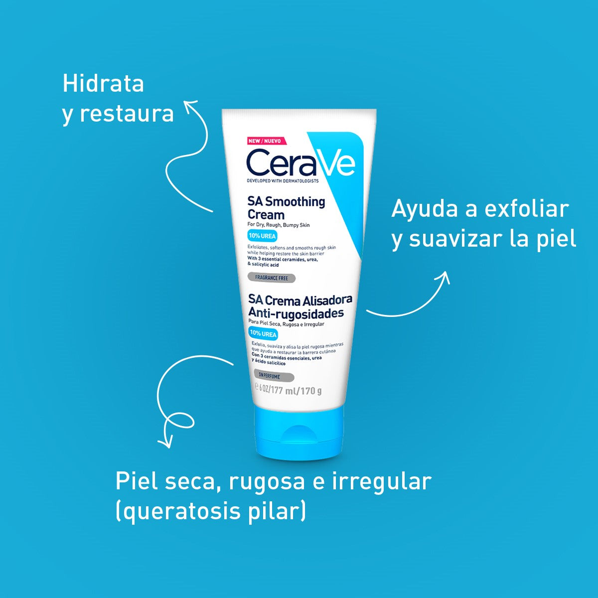 Crema Exfoliante Para Piel Muy Seca E Irregular Cerave 170G