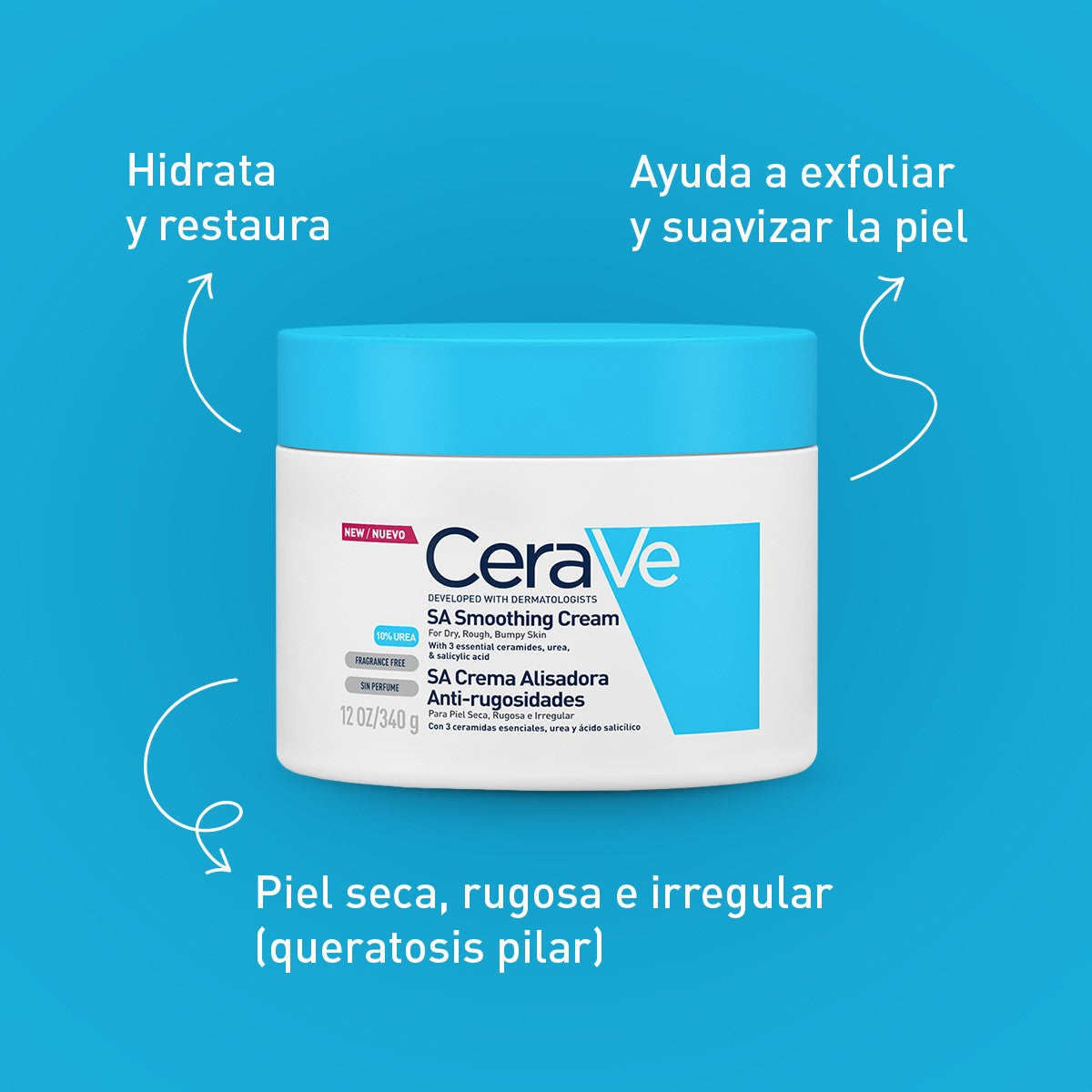Crema Exfoliante Para Piel Muy Seca E Irregular Cerave 340G