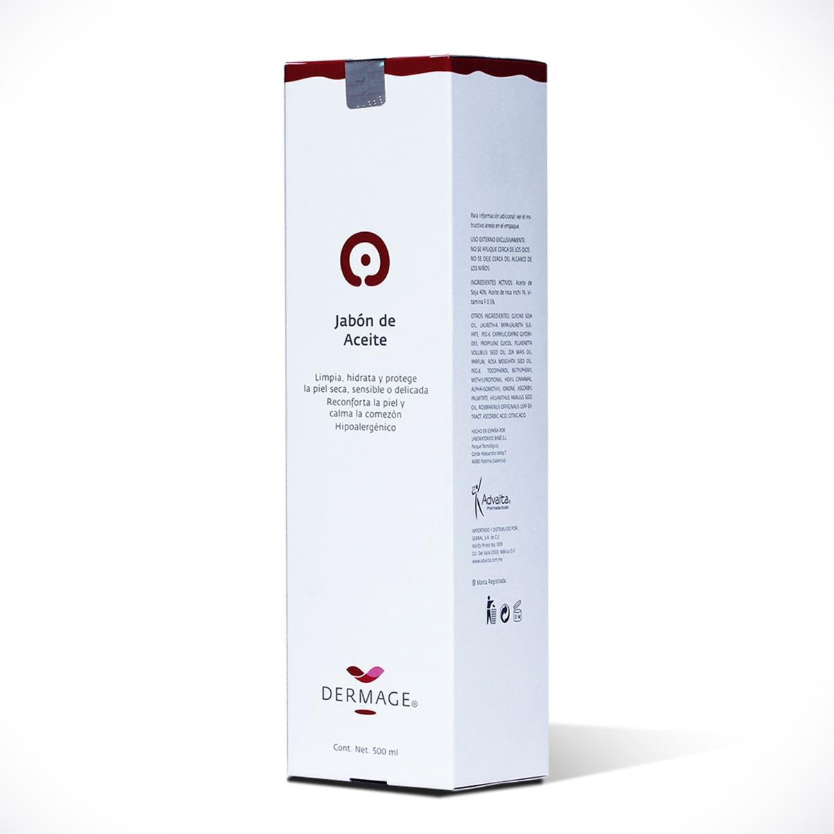Dermage Jabón De Aceite Botella 500 Ml