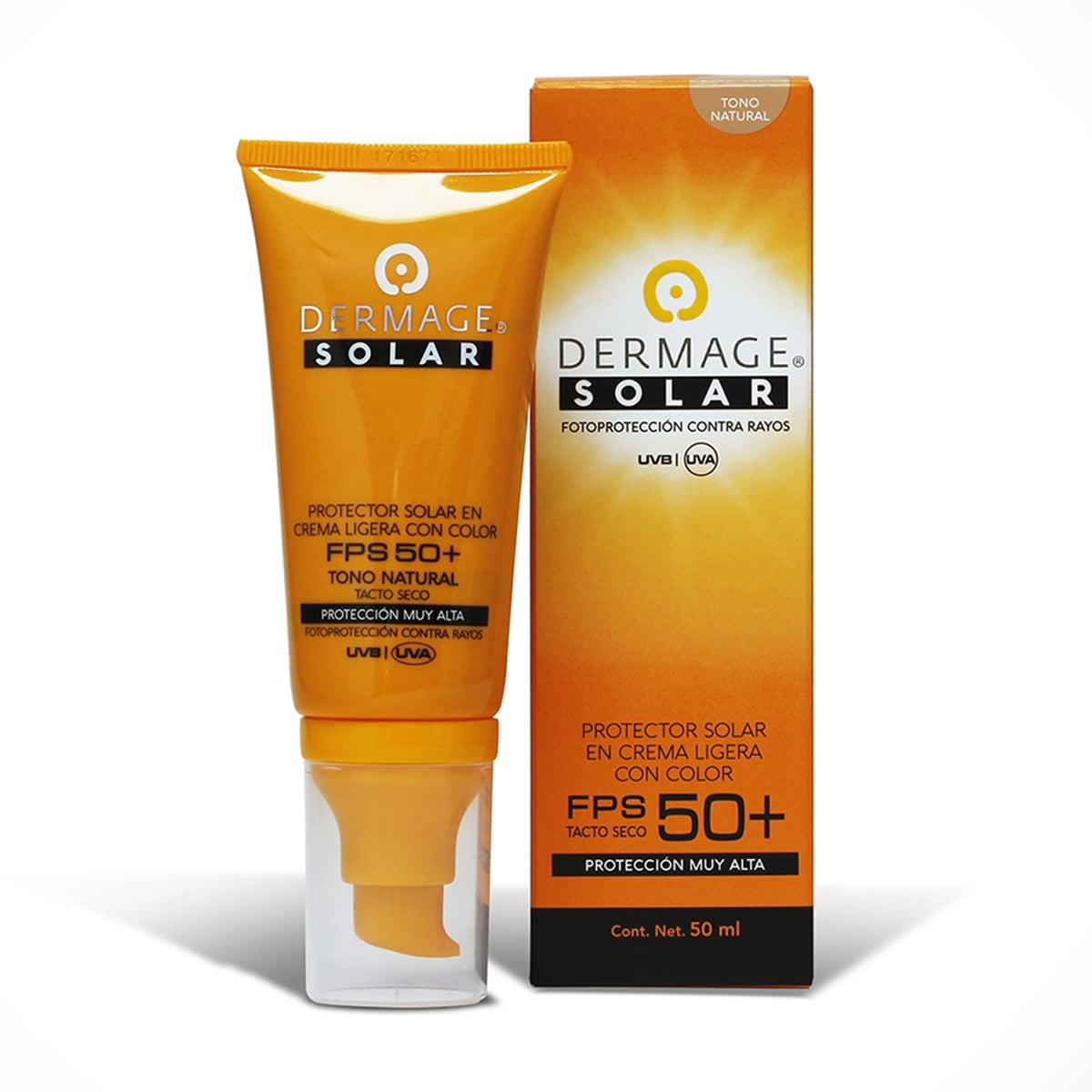 Dermage Solar Crema Ligera 50Ml Con Color Fps 50+