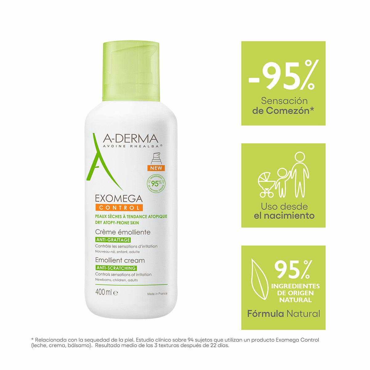 Exomega Control Crema Facial Y Corporal 400 Ml