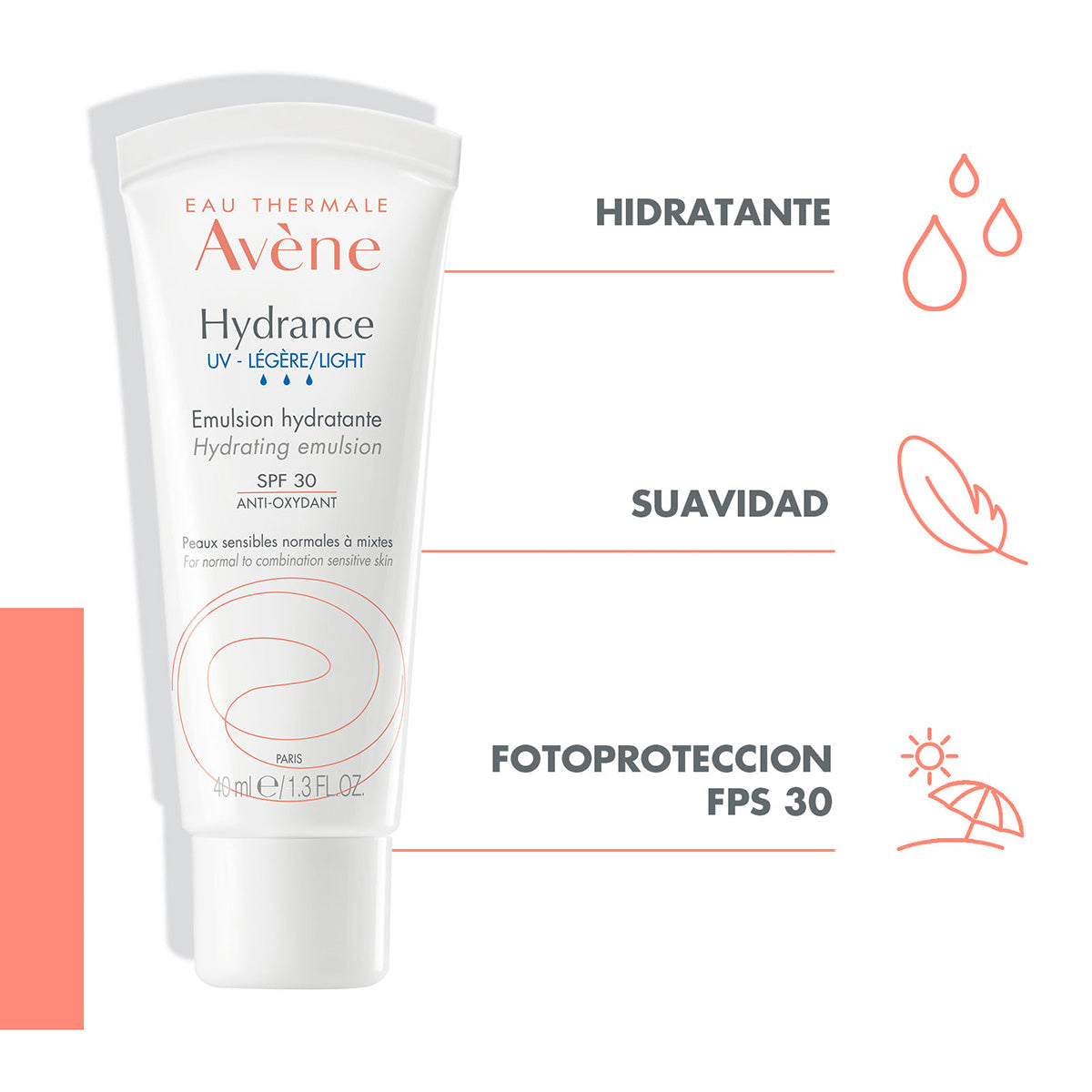 Hydrance Crema Ligera Uv Fps 30 40 Ml