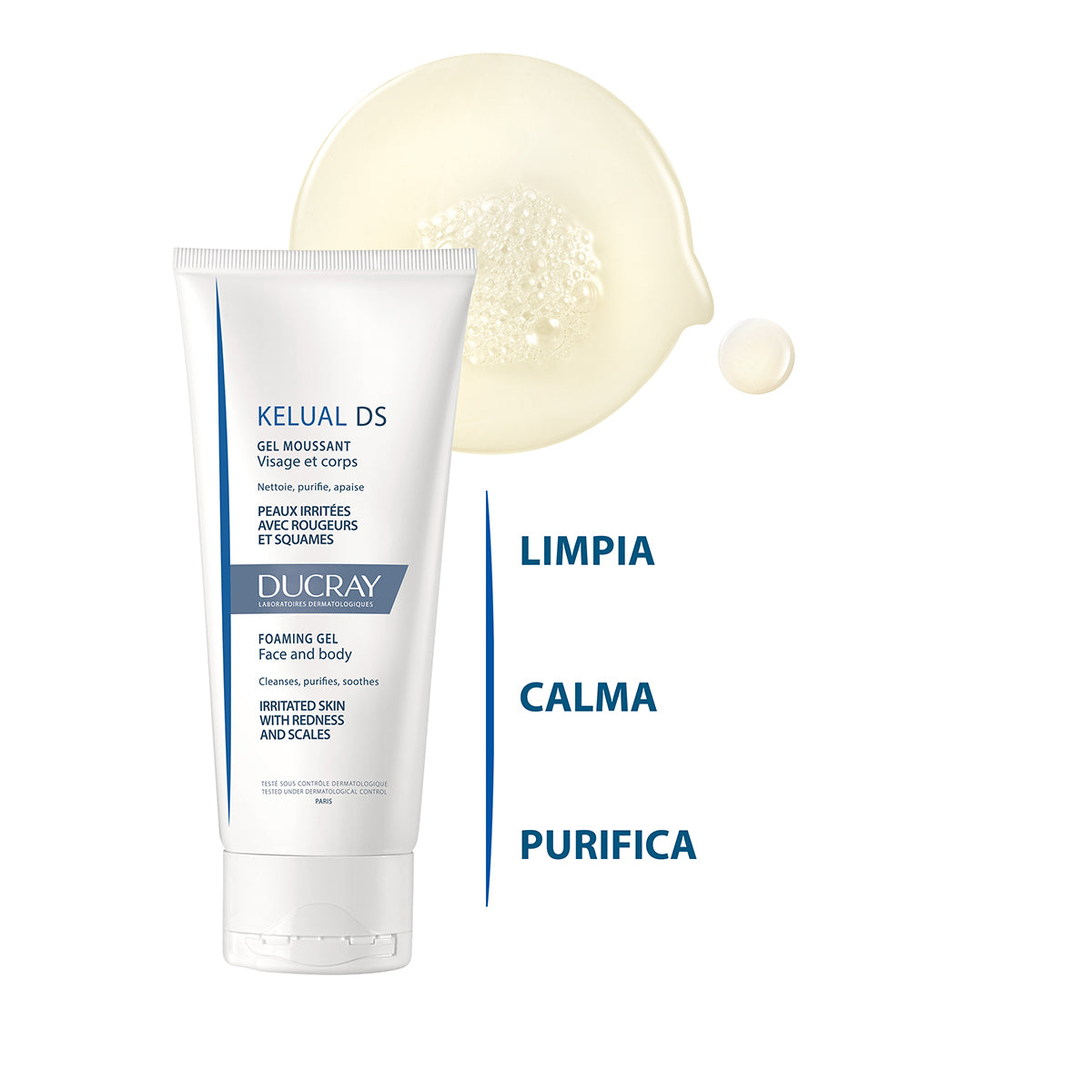 Kelual Ds Gel Espumoso Limpiador Facial Y Corporal 200 Ml