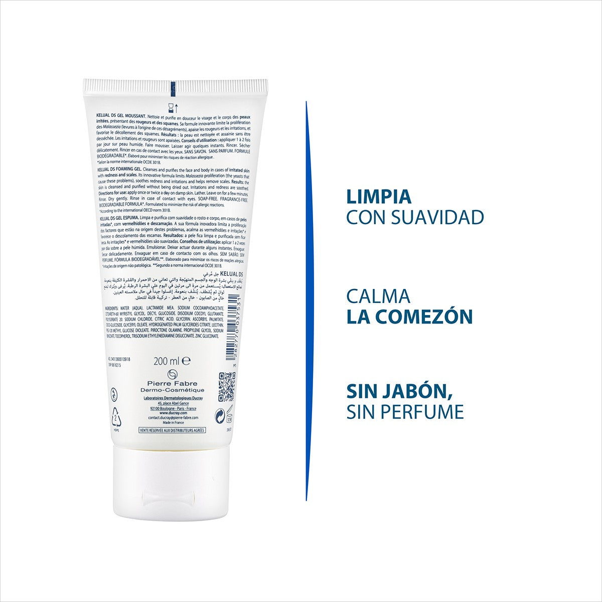 Kelual Ds Gel Espumoso Limpiador Facial Y Corporal 200 Ml