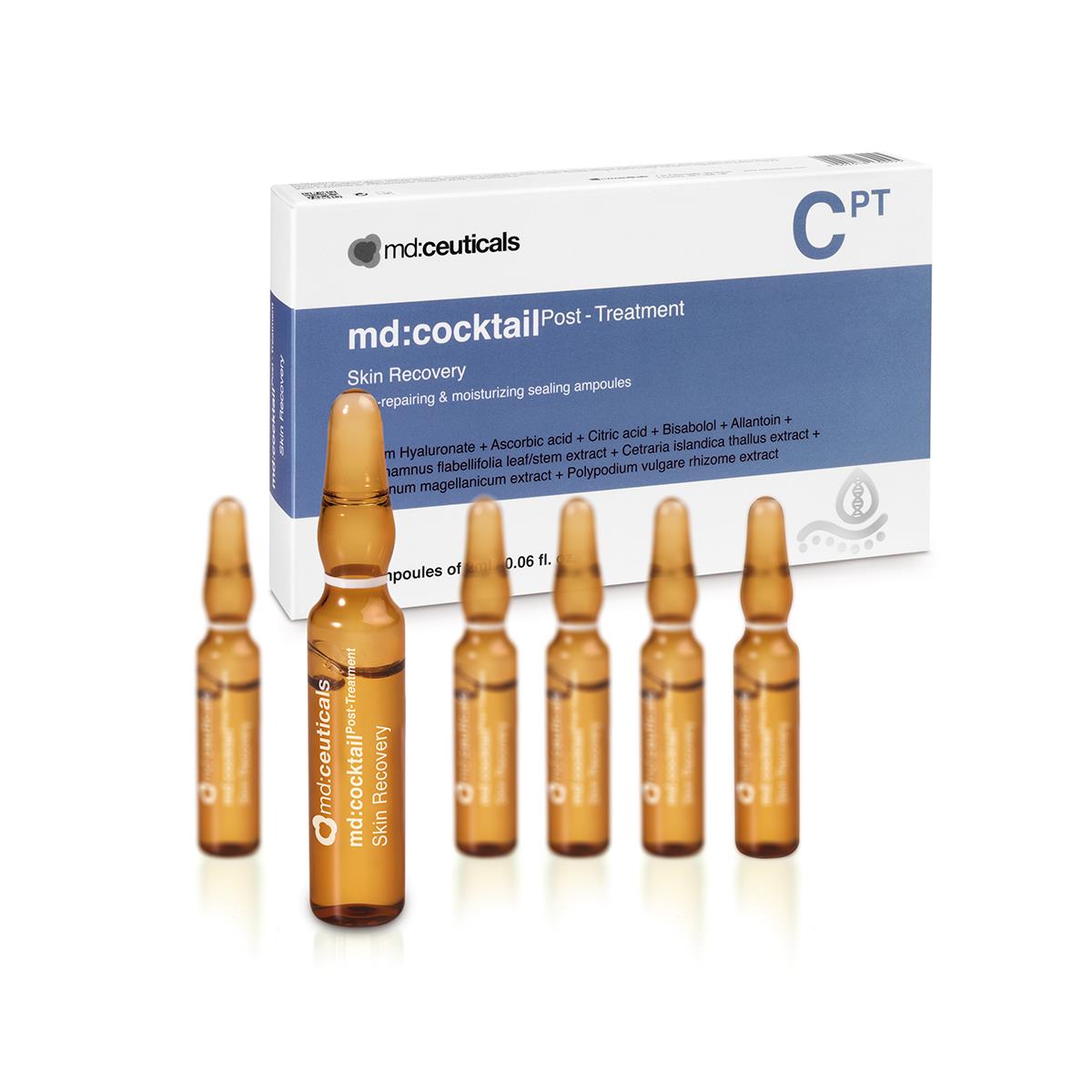 Md: Cocktail Post Treatment Skin Recovery 10 Ampolletas 2Ml
