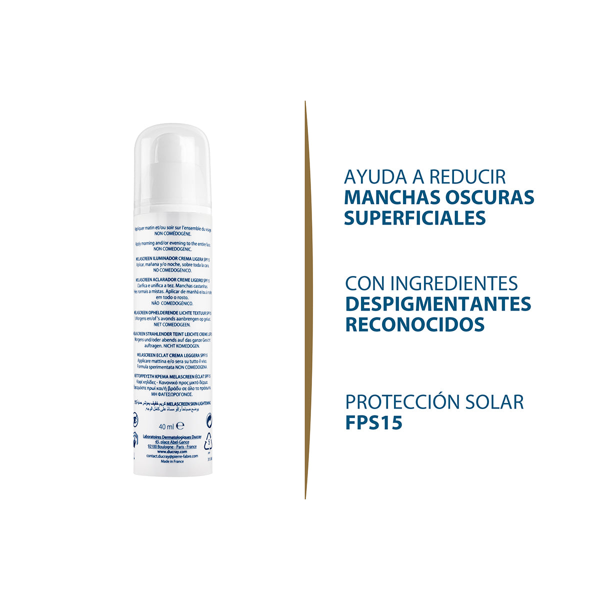 Melascreen Crema Ligera Aclaradora Spf 15 40 Ml