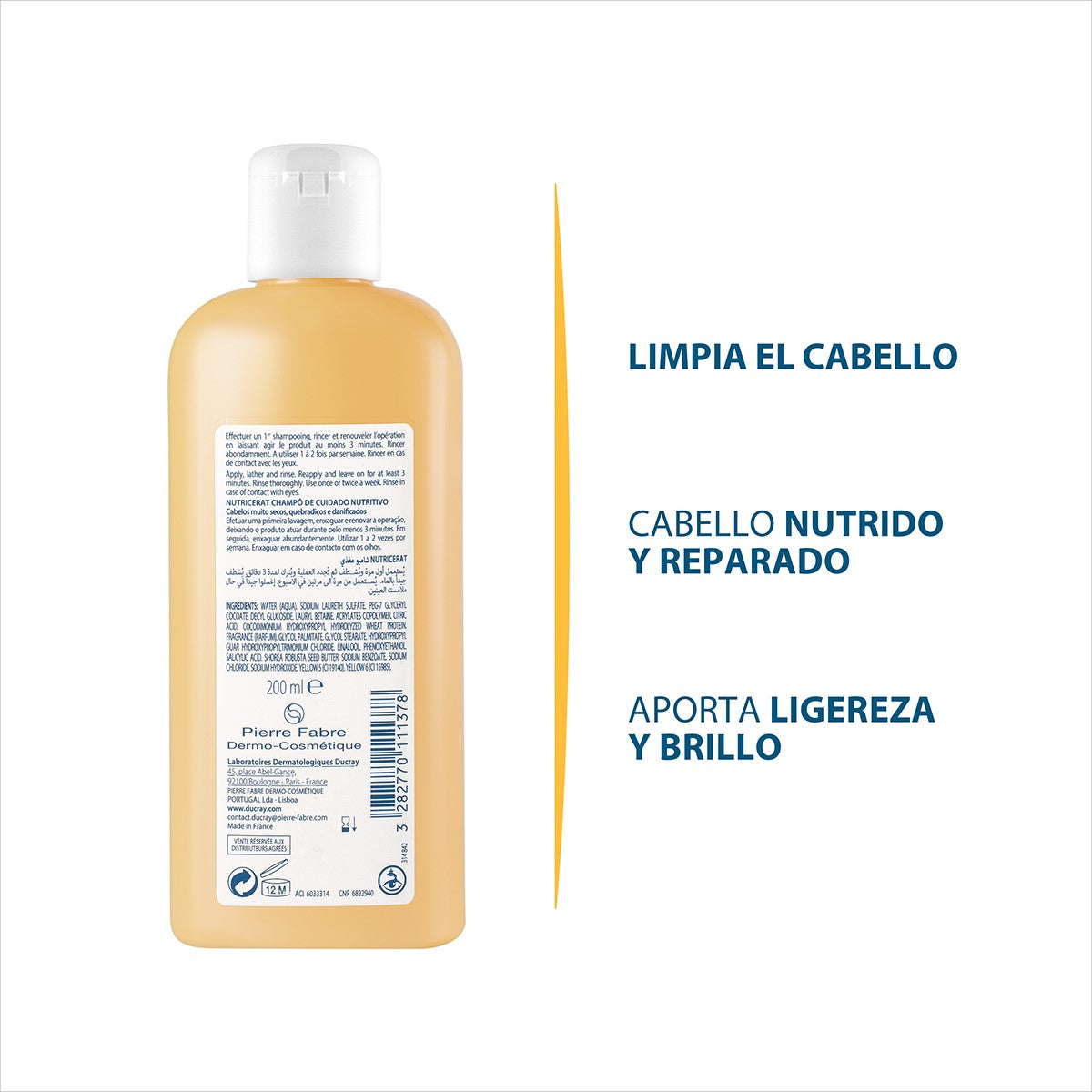 Nutricerat Shampoo Reparador Nutritivo E Hidratante 200 Ml