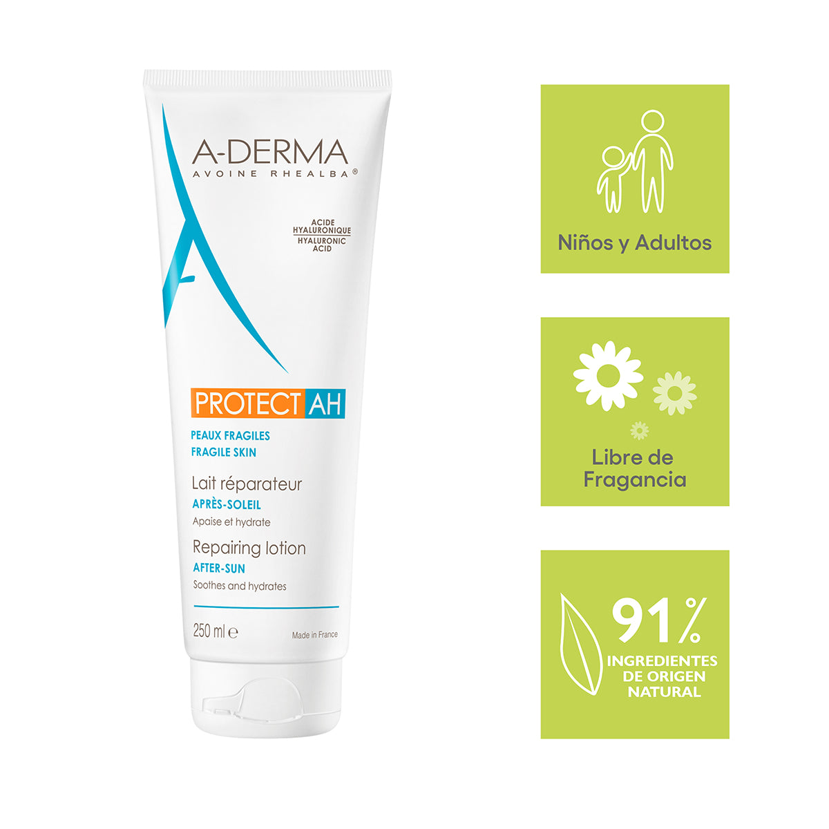 Protect Loción Reparadora Para Después Del Sol Sin Sol 250 Ml