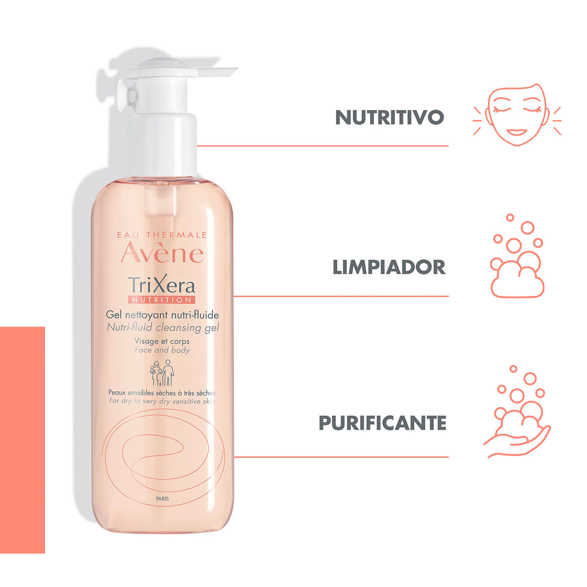 Trixera Nutrition Gel Limpiador Nutri-Fluido 400 Ml