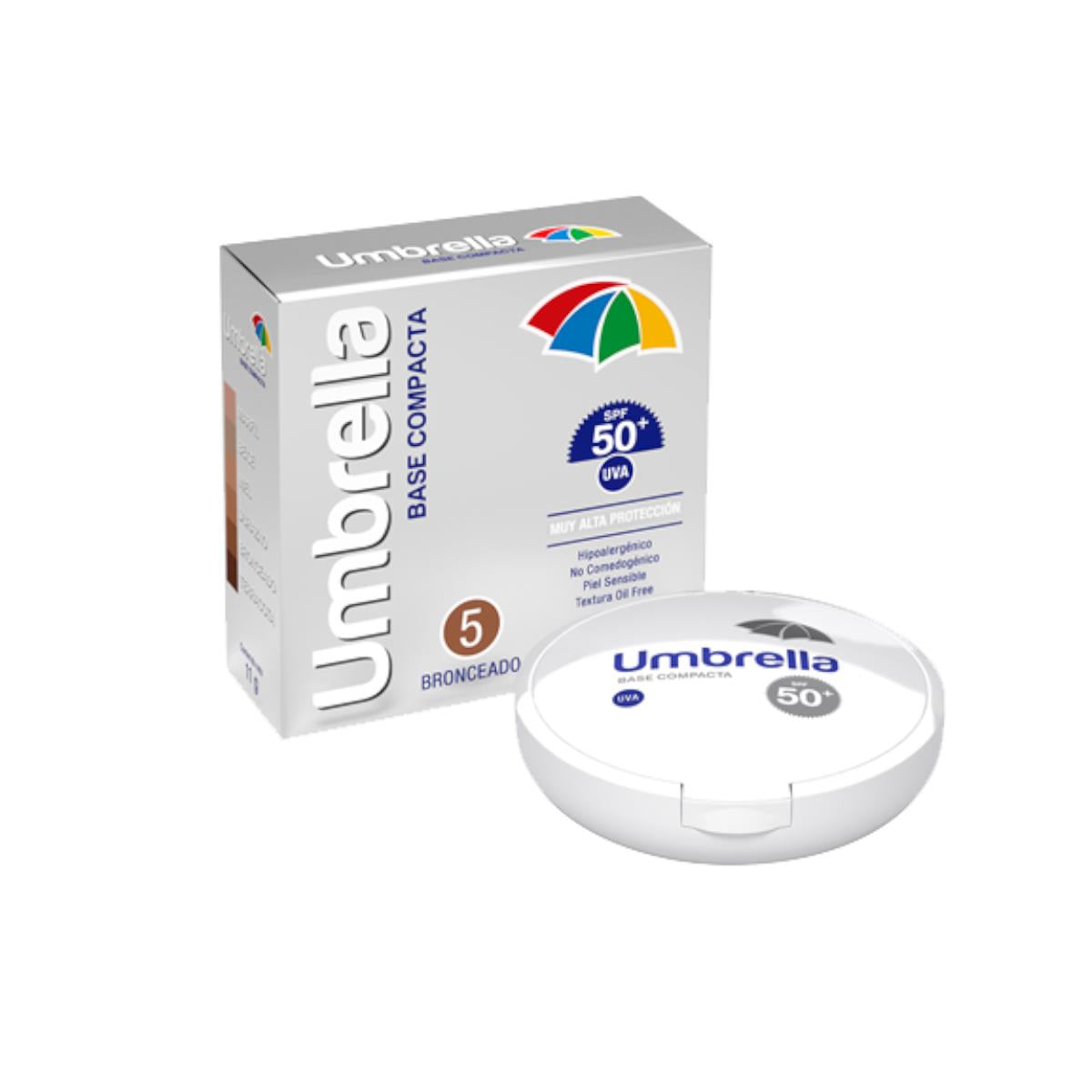 Umbrella Base Compacta 50+ Tono Bronceado